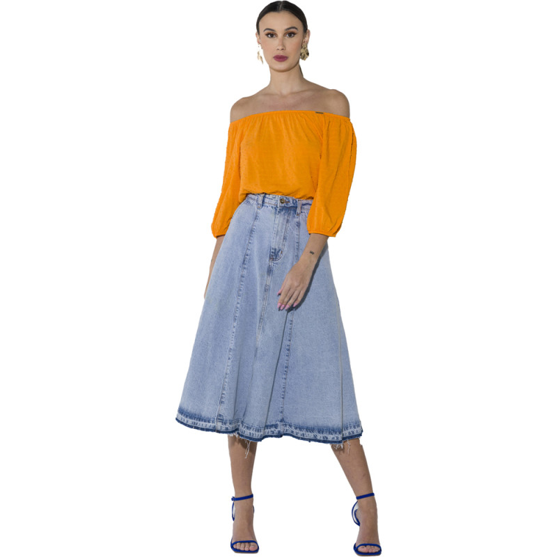Saia sales jeans onça