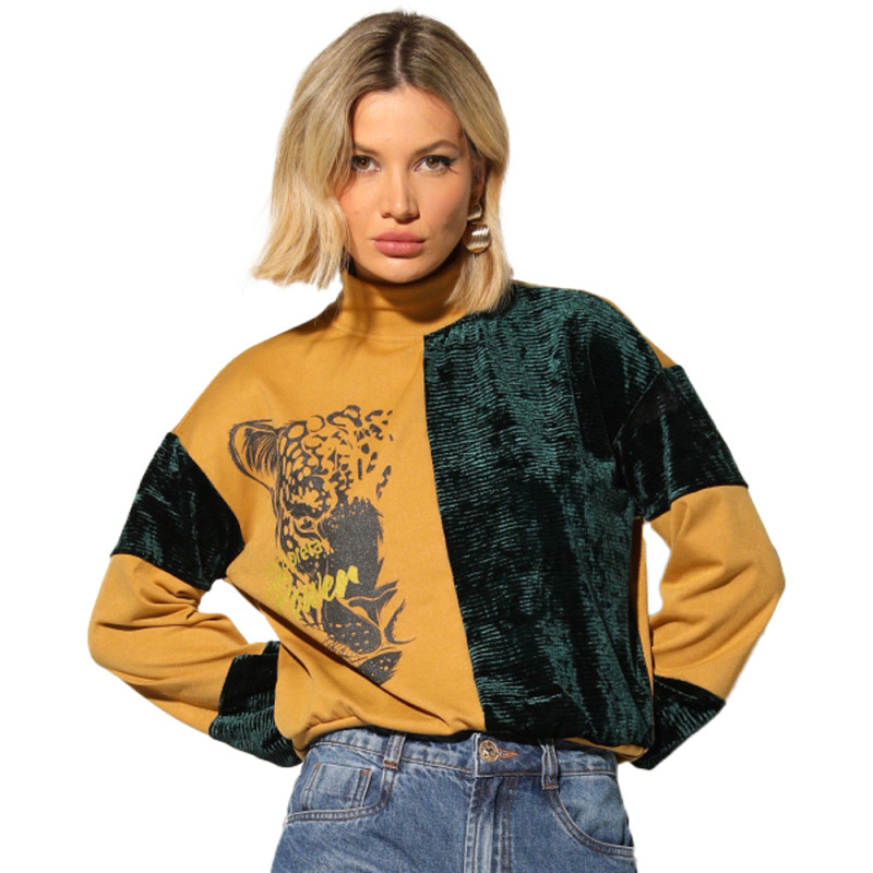 Moletom sales feminino amarelo