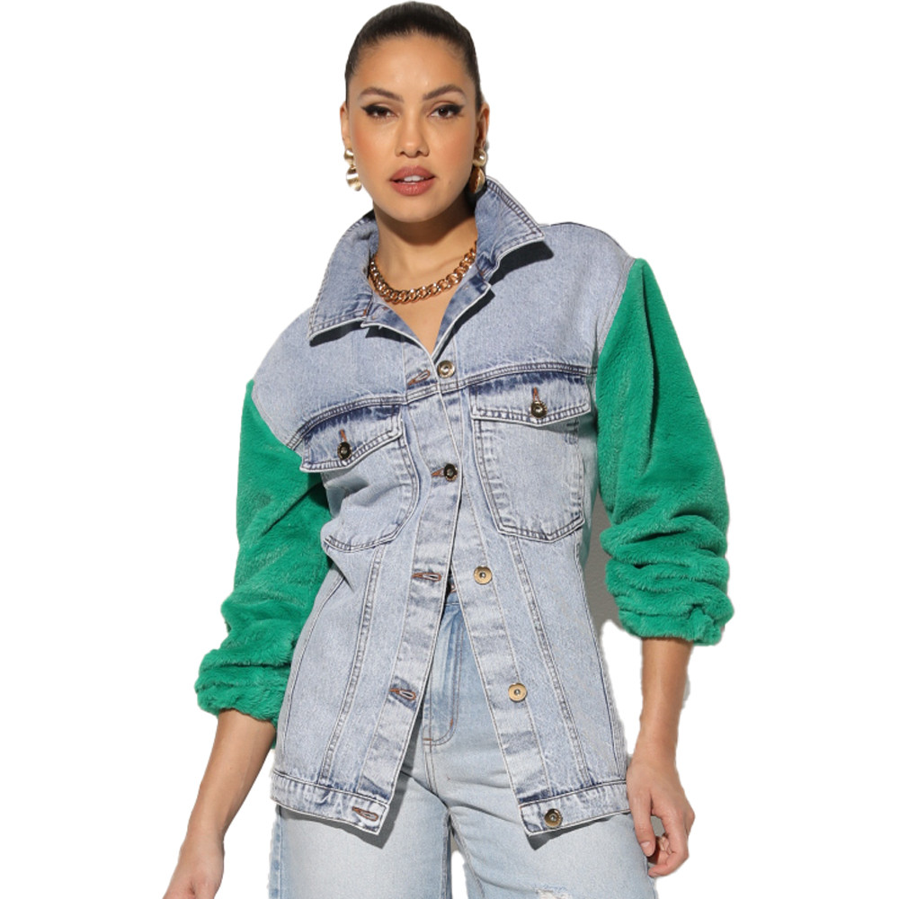 Jaqueta jeans onça clearance