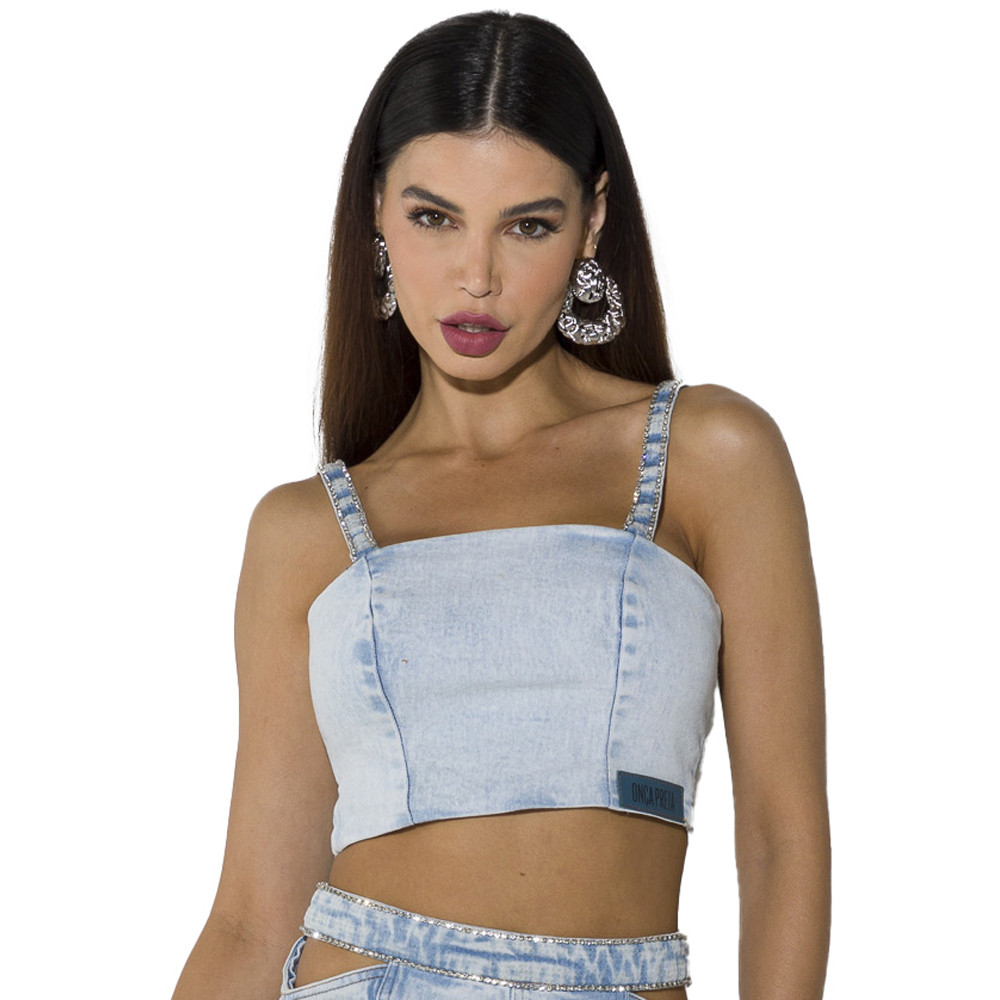 Onça online preta jeans