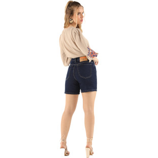 Bermuda Jeans Onça Preta Comprida VE24 Azul Feminino