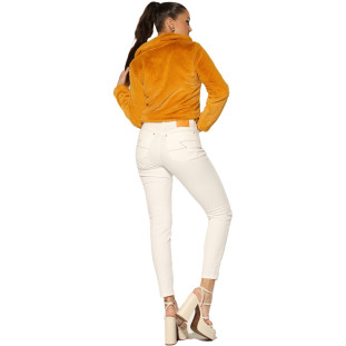 Calça Jeans Skinny Onça Preta Detalhe I23 Off White Feminino