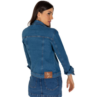Jaqueta Jeans Onça Preta Basic IV22 Azul Feminino