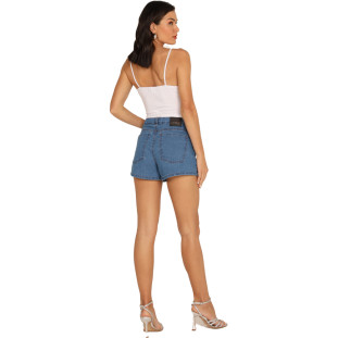 Shorts Jeans Onça Preta Basic AV24 Azul Feminino