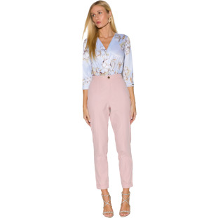 Body Onça Preta Feminino Transpasse No Decote Poliester In24 Azul Feminino