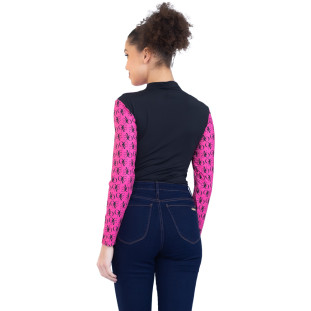 Body Onça Preta Cut Out Logomania IV23 Rosa Feminino
