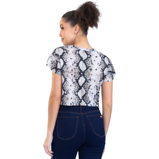 Blusa Onça Preta Amarracao PR23 Bege Feminino