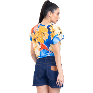 Blusa Onça Preta Amarracao PR23 Rosa Feminino