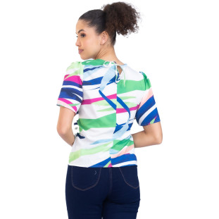 Blusa Onça Preta Manga Gode PR23 Off White Feminino