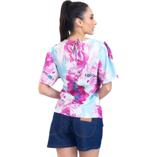 Blusa Onça Preta Manga Gode PR23 Rosa Feminino