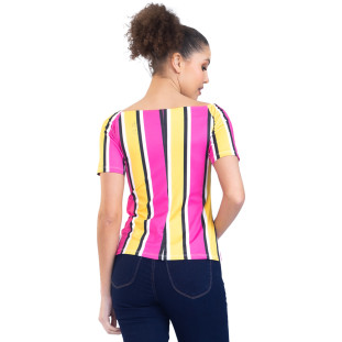 Blusa Onça Preta Ombro A Ombro PR23 Rosa Feminino