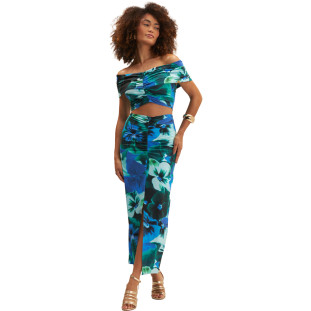 Blusa Cropped Onça Preta Ombro A Ombro Ve25 Verde Feminino