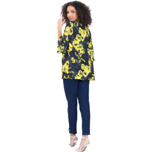 Kimono Onça Preta Estampado PR23 Preto Feminino