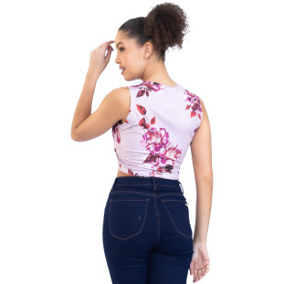 Regata Onça Preta Cropped PR23 Rosa Feminino