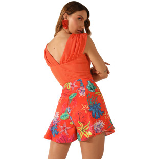 Shorts Onça Preta Gode Estampado AV22 Azul Feminino