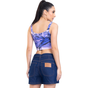 Top Onça Preta Corselet PR23 Lilás Feminino