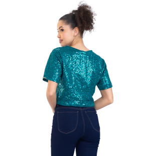 Tshirt Onça Preta Cropped Plums IV23 Verde Feminino