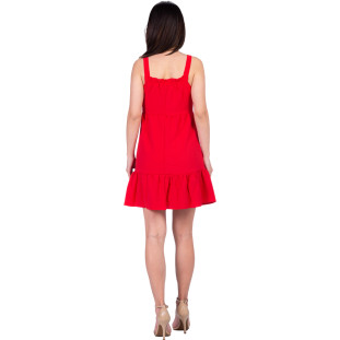 Vestido Onça Preta Cadarco AV22 Vermelho Feminino