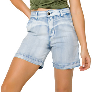 Bermuda Jeans Onça Preta Retro VE22 Azul Feminino