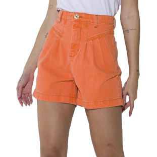 Bermuda Jeans Onça Preta Basica O23 Laranja Feminino