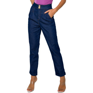 Calça Jeans Onça Preta Cos Largo VE22 Azul Feminino