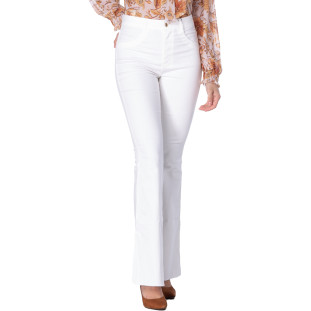 Calça Jeans Onça Preta Flare Color VE22 Off White Feminino