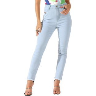 Calça Jeans Onça Preta Skinny Cropped AV22 Azul Feminino