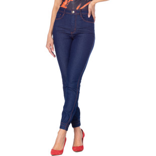 Calça Jeans Onça Preta Jogger Linha Bordo IV22 Azul Feminino
