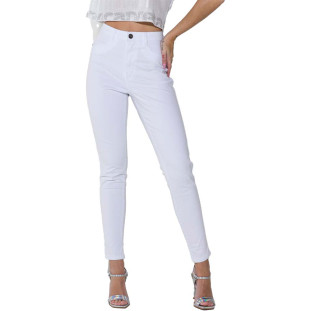Calça Jeans Skinny Onça Preta Basica AV23 Branco Feminino