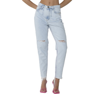 Calça Jeans Onça Preta Recorte Bolsos O23 Azul Feminino