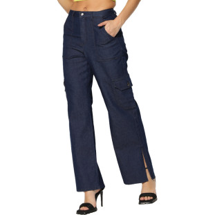 Calça Jeans Wide Onça Preta Open Leg IN23 Azul Feminino
