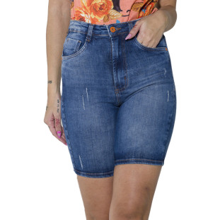 Pedalada Jeans Onça Preta Detalhe Laranja O23 Azul Feminino