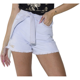 Shorts Jeans Onça Preta Detalhe Lateral O23 Azul Feminino