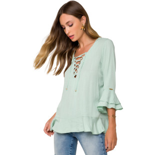 Blusa Onça Preta Amplaamarracao VE22 Verde Feminino