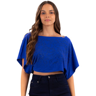 Blusa Onça Preta Bloco VE24 Azul Feminino