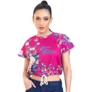 Blusa Onça Preta Amarracao 1030 PR23 Rosa Feminino