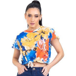 Blusa Onça Preta Amarracao PR23 Rosa Feminino