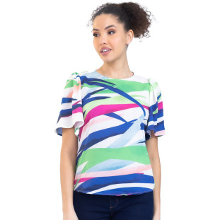 Blusa Onça Preta Manga Gode PR23 Off White Feminino