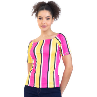 Blusa Onça Preta Ombro A Ombro PR23 Rosa Feminino