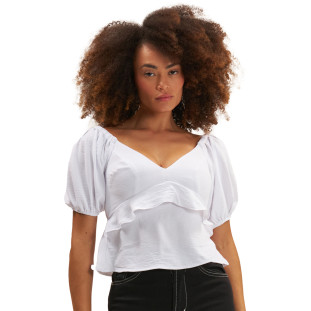 Blusa Onça Preta Decote Aberto Ve25 Branco Feminino