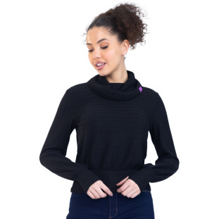 Blusa Onça Preta De Tricot IV23 Preto Feminino