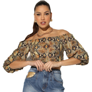 Blusa Onça Preta Piton I23 Marorm Feminino