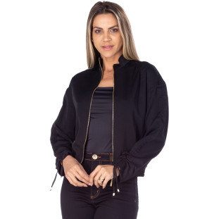 Jaqueta Onça Preta Floral IV22 Preto Feminino