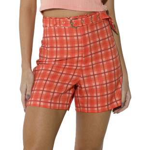 Shorts Onça Preta Alfaiataria Estampado O23 Laranja Feminino