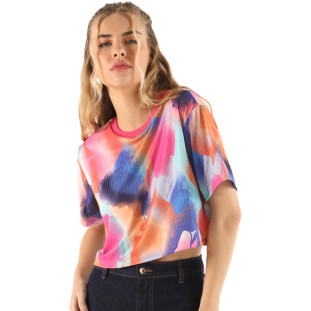 T-Shirt Onça Preta Maxi Cropped VE24 Rosa Feminino