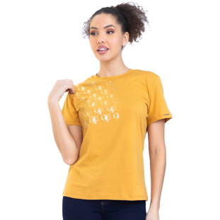 Tshirt Onça Preta Double Cool IV23 Amarelo Feminino