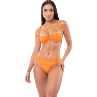 Conjunto Biquini Onça Preta Zebra Av23 Laranja Feminino