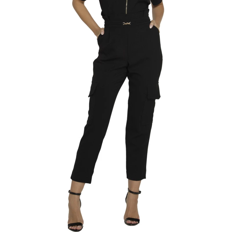 Calça Cargo Onça Preta Alfaiataria V23 Preto Feminino