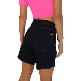 Bermuda Jeans Onça Preta Basic AV24 Azul Feminino