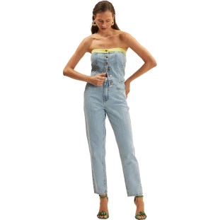 Calça Jeans Onça Preta Moom Clara Ve25 Azul Feminino